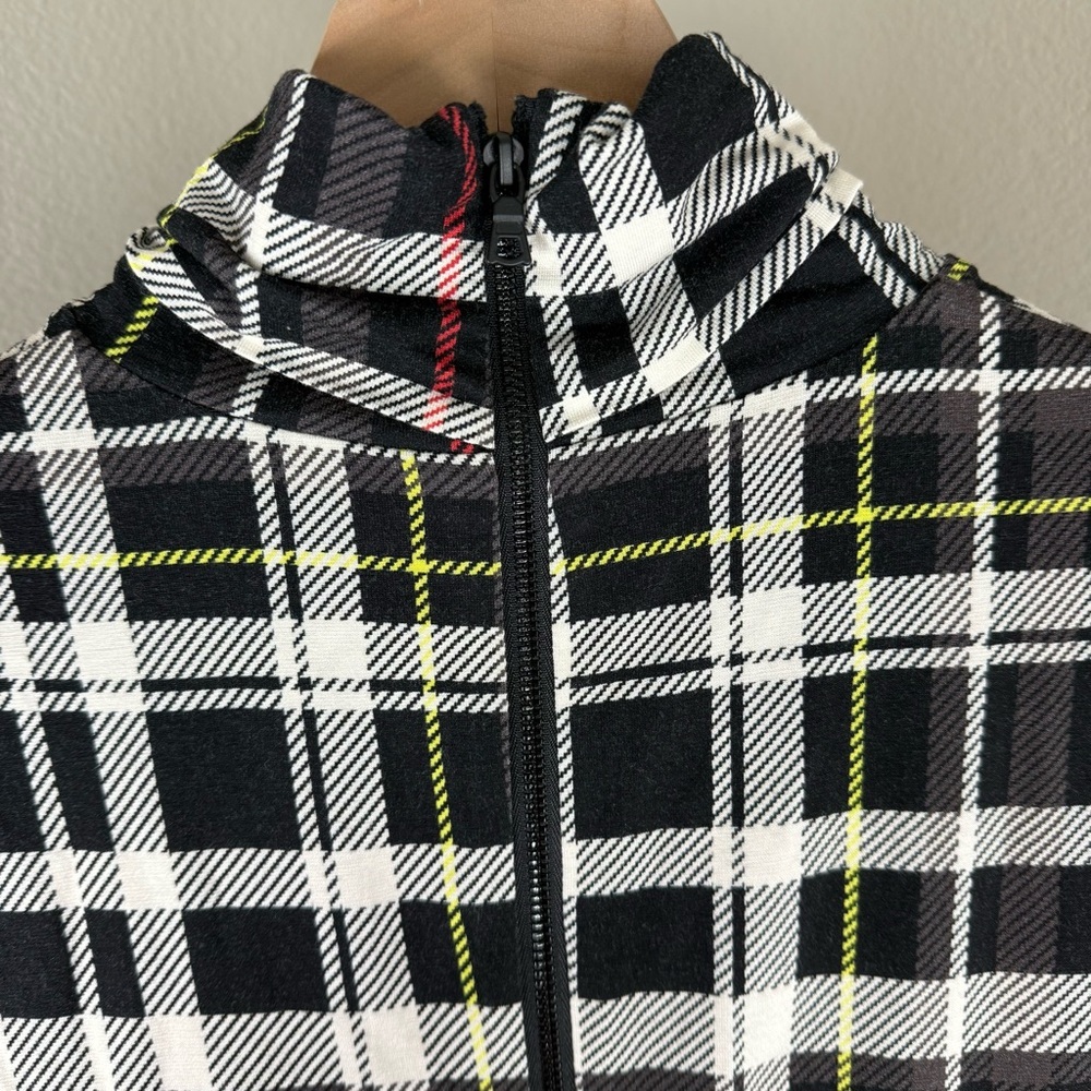 Alice + Olivia Delora Turtleneck Mini Dress in Freedom Plaid Black New Size‎ 10 - Picture 9 of 15